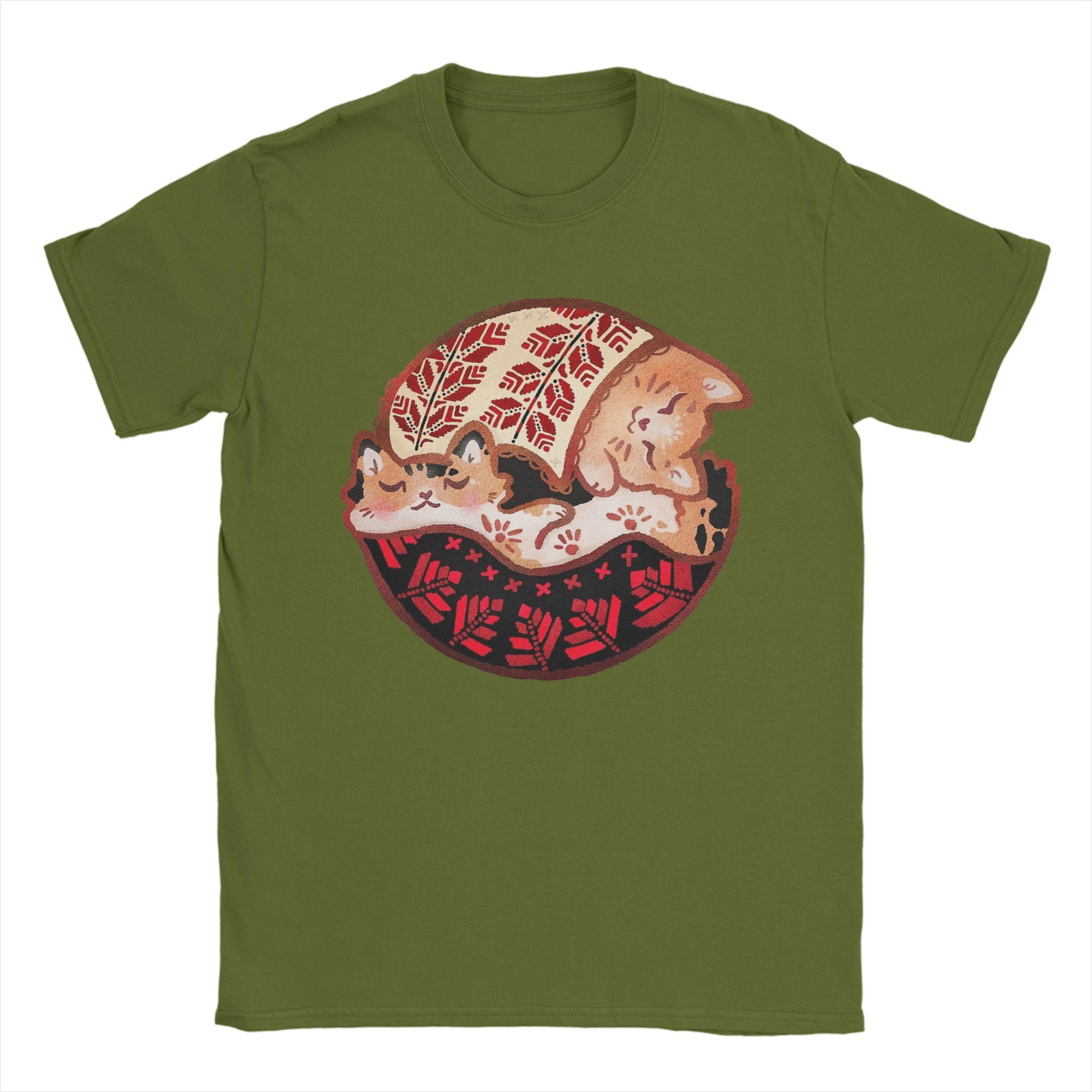 

Amazing Palestine Cute Cat T-Shirt for Men Crewneck Cotton T Shirts Short Sleeve Tee Shirt Gift Idea Clothes 4XL