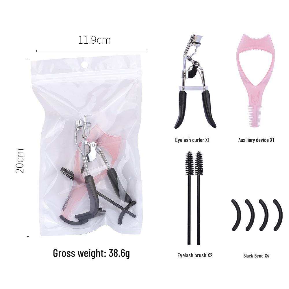 Multi-Function Eyelash Curler Set: 3-in-1 Eyelash Card, Eyeliner Shield, and Eyebrow Brush