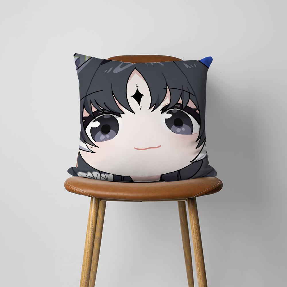 Wuthering Waves Cute Q Version Jinhsi Changli Cushion For Bedroom Car Coffee Shop Soft And Living Room Sofa Pillow Cover Case
