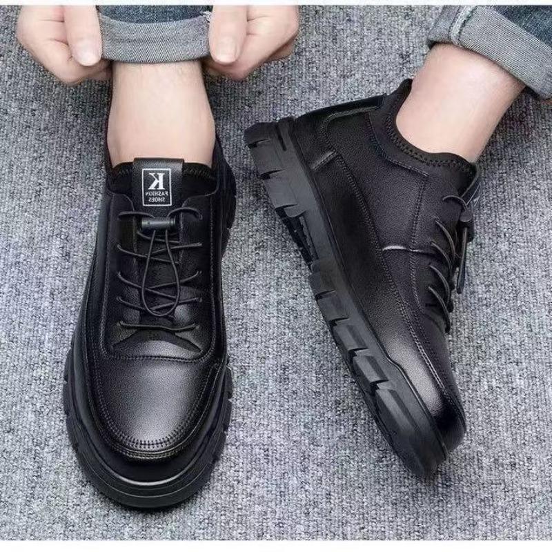 Herren Lederschuhe neuer Modetrend Business Casual Schuhe Fleece leichtes Leder atmungsaktive Herrenschuhe