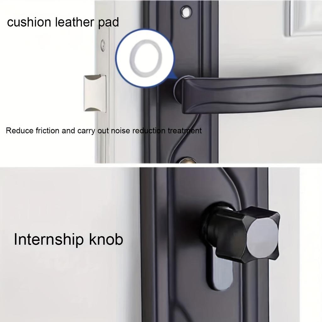 General Purpose Silent Wooden Door Handle Lock For Household Rooms