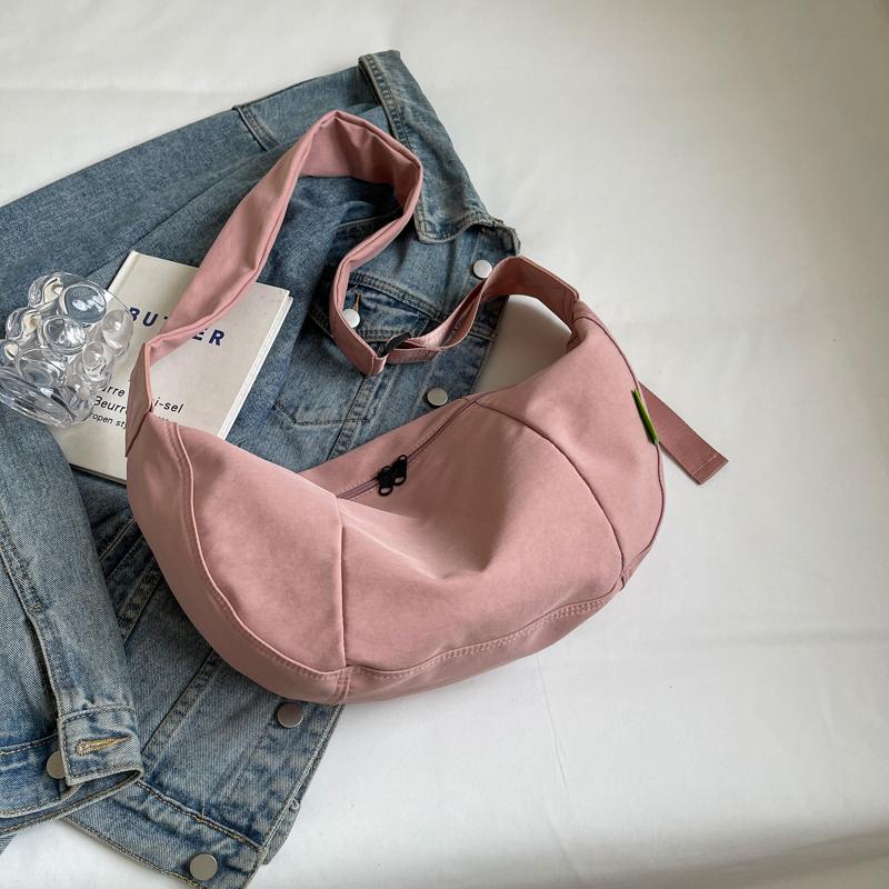 Solid Color Shoulder Bag Dumpling Bag Women's Crossbody Bag