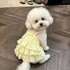 Pet Summer Strap Dress Thin Breathable Princess Dress Small Teddy Dog Clothes for Small Dogs Puppy Clothes