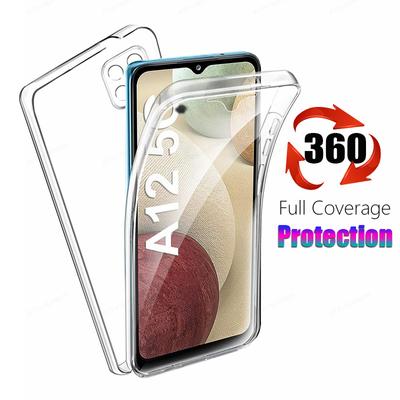 360 Degree Protection Phone Case for Samsung Galaxy A14 A34 A54 A03 A12 A23 4G A32 A72 A52S A22s 5G A13 A33 A53 Hard PC +Soft TPU Silicone Clear Cover