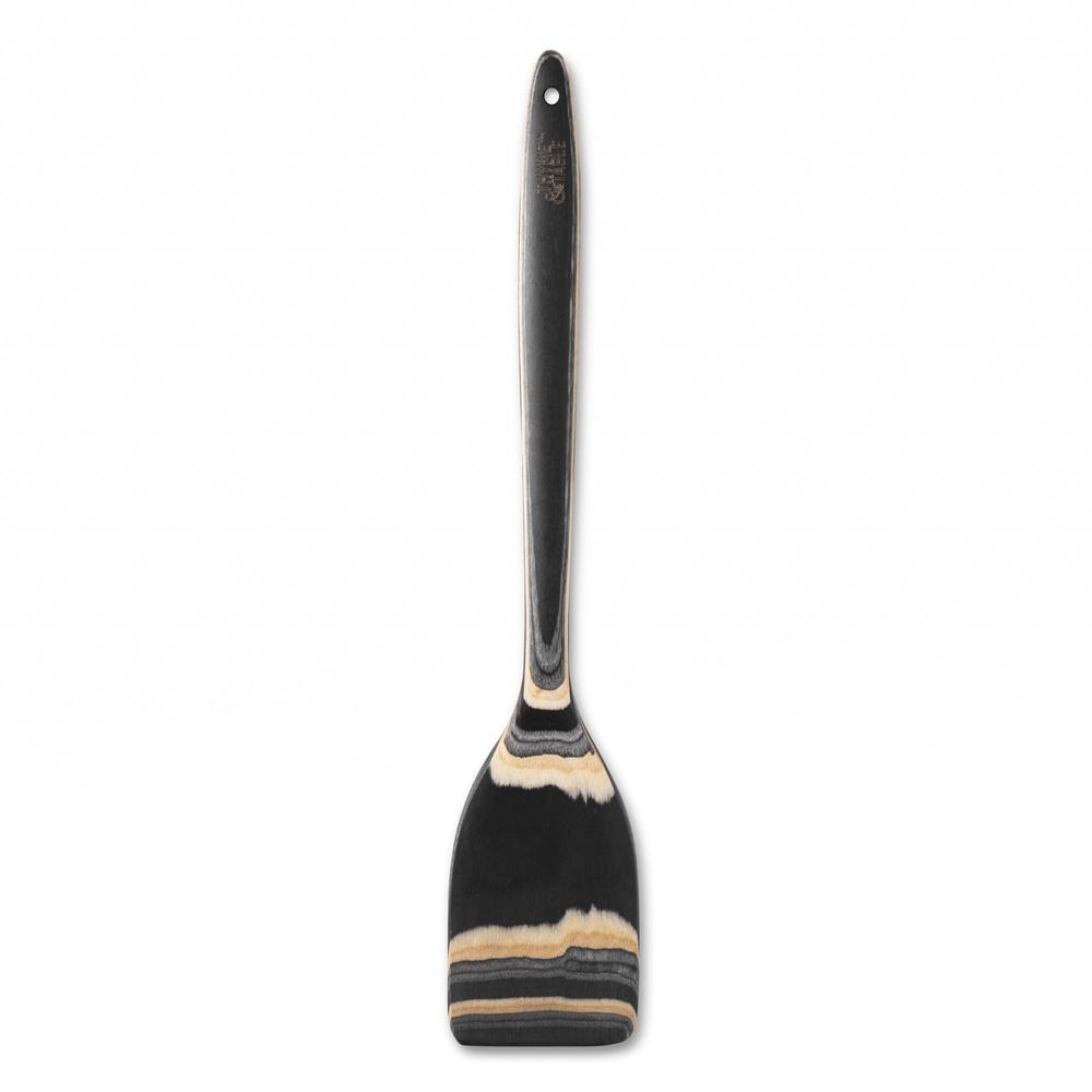 

Лопатка из дерева пакка Уникальный узор Черная ручка Устойчивая к пятнам и запахам Прочный кухонный инструмент Универсальный для переворачивания и сервировки Незаменимый United States