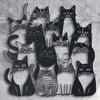 Metal Cat Wall Sculpture Art Decor 3D Pet Shop Home Gift