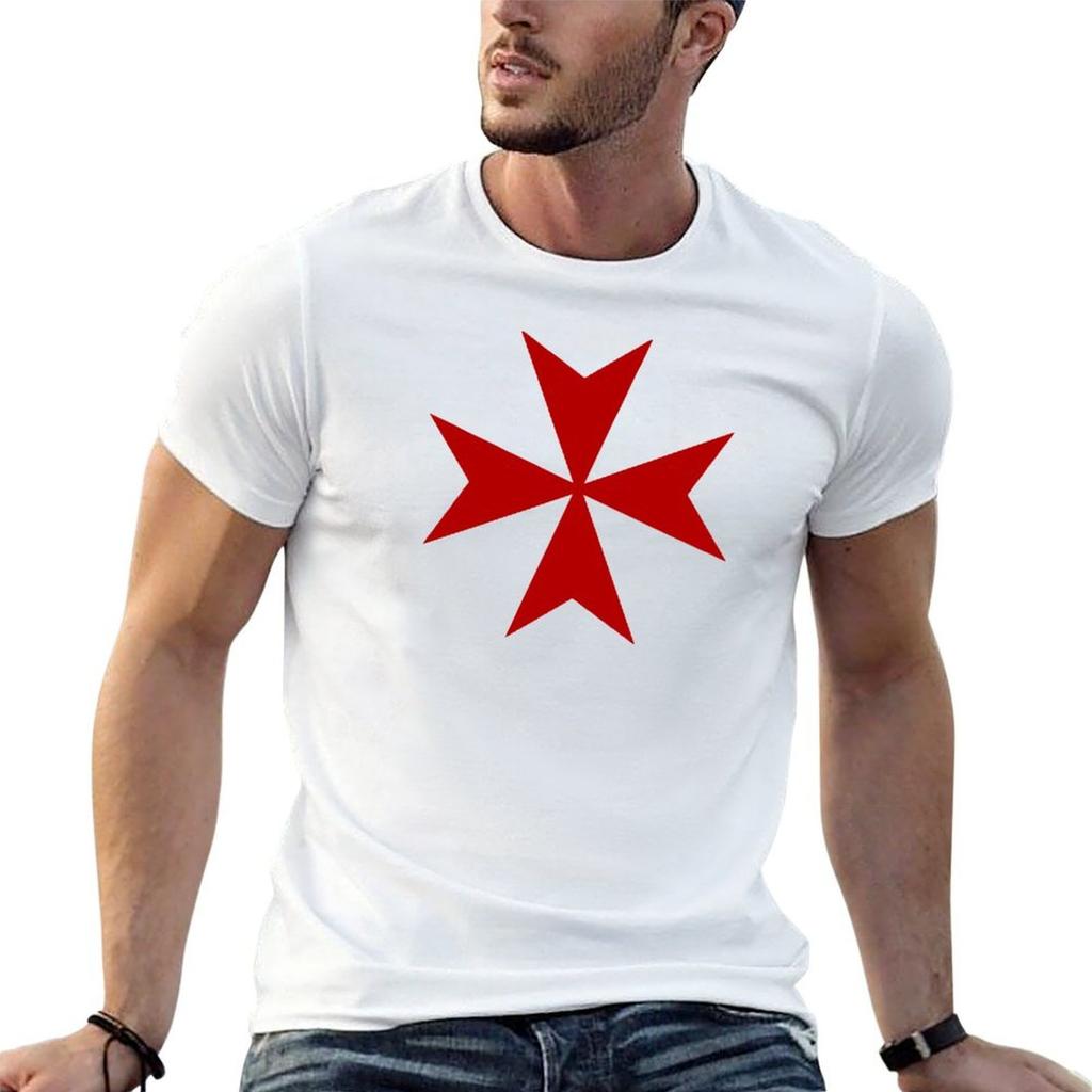 Maltese Cross Knights Templar Holy Grail The Crusades Tshirt Anime T Shirts Oversize T Shirts For Unisex Cotton Tshirt