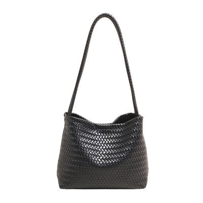 Borsa a Spalla in Pelle Intrecciata da Donna Borsa Tote di Grande Capacità con Tracolla Intrecciata e Design Morbido Sotto Braccio