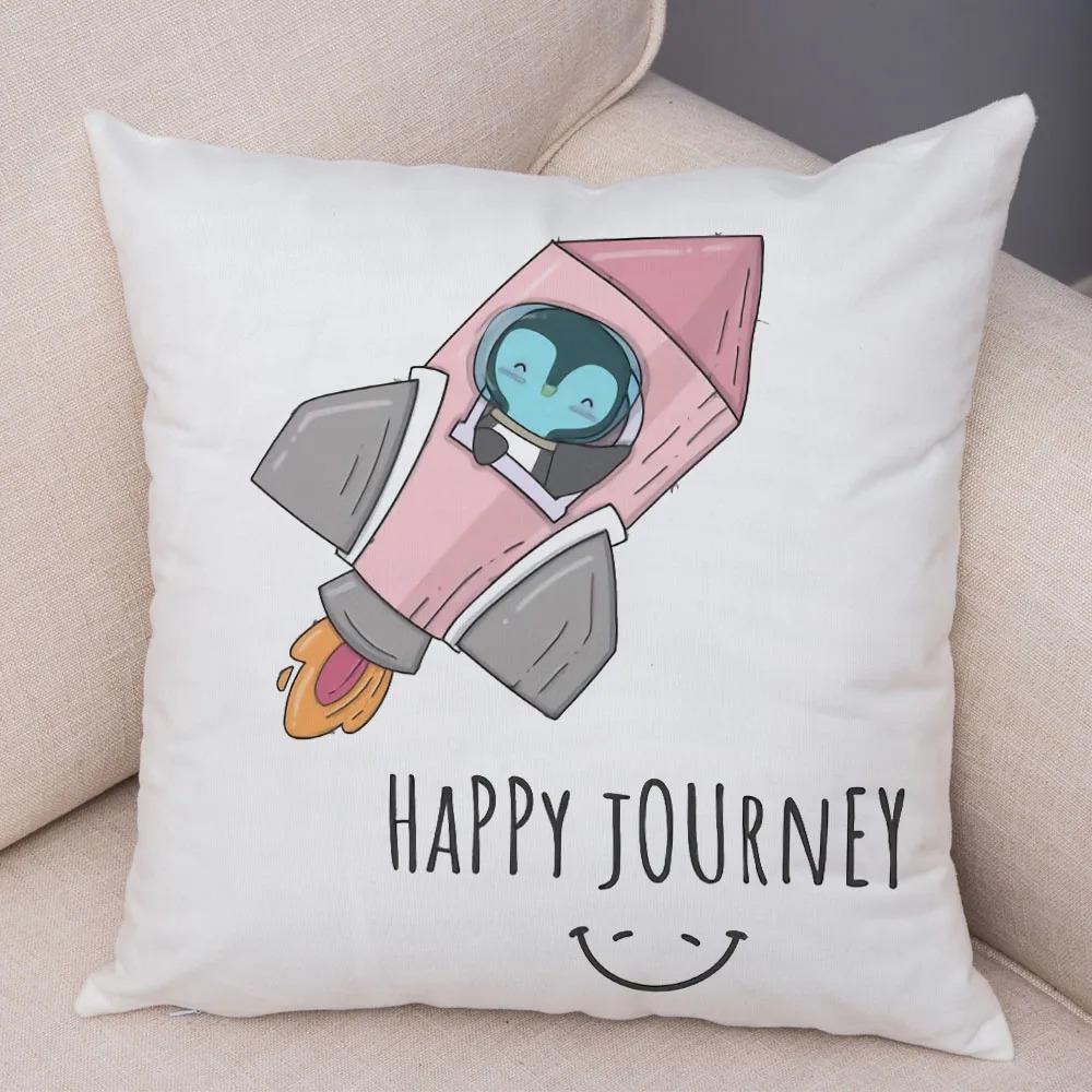 Cartoon Giraffe Monkey Decorative Pillowcase Office Living Room Car Ornaments Home Pillowcase