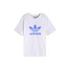 Originals Trefoil T Shirts Men's White Crew Neck Moderate Straight Fit DP8570