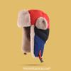 Unisex Winter Warm Fleece Lined Patchwork Beanie Hat With Ear Protection Outdoor Cycling Cold Weather
