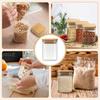 9oz Glass Jars with Airtight Bamboo Lids - Clear Glass Pantry Storage Containers Small Square Canister Set for Kitchen Spices
