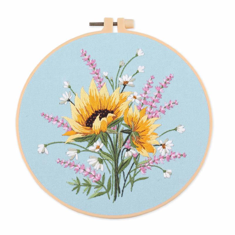 Embroidery DIY Material Package Kit Semi finished handmade cross stitch Su embroidery Craft Including Cloth Hoops Threads