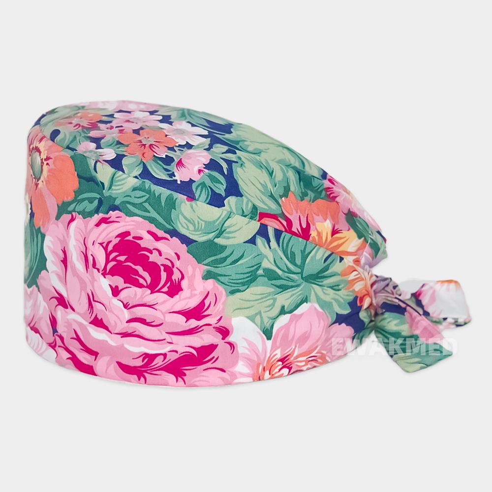 Women Men Scrub Caps Cotton Cartoon Printed Chef Spa Beauty Clinic Dentist Working Hat Nurse Doctor Surgical Hats Unisex Baotou Cap