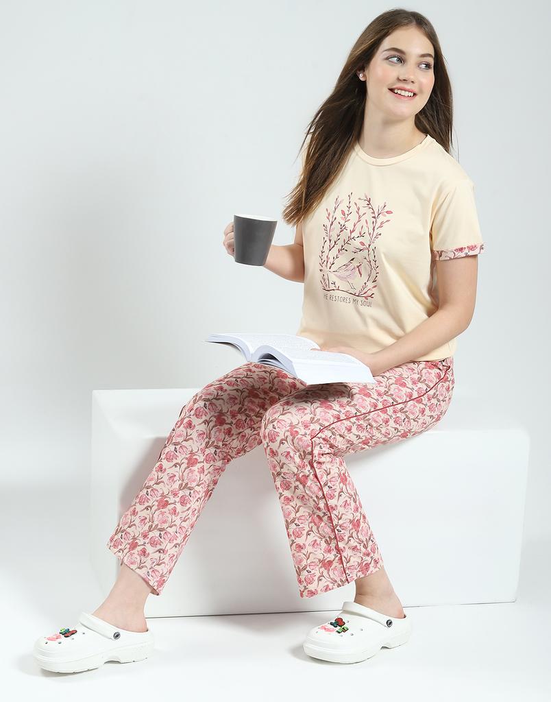 MONTE CARLO Women Regular Fit Summer  Lower , T-Shirt  And Short Set