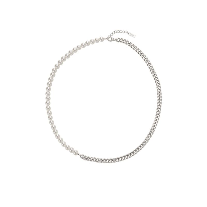 

Tirr Lirr Tizen Maximize Shell Pearl 6mm Half Chain Silver-White Necklace TNSSVW14040M single type