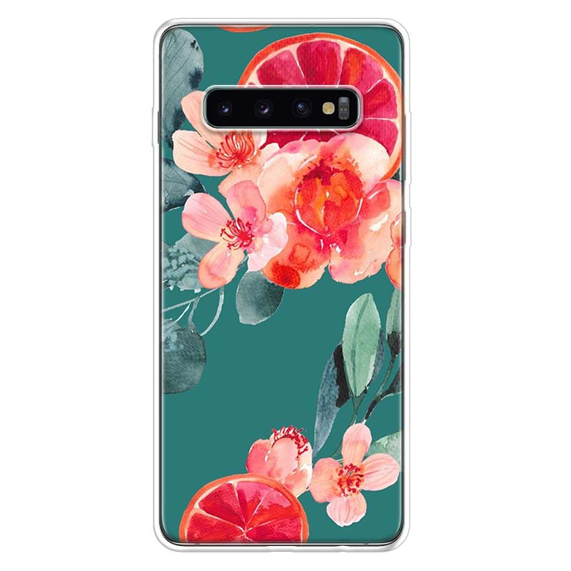 Food fruit red pomegranate and Cherry Phone Case For Samsung Galaxy S26 S25 Edge S24 S23 Ultra S22 Plus S21 S20 FE Soft TPU Back