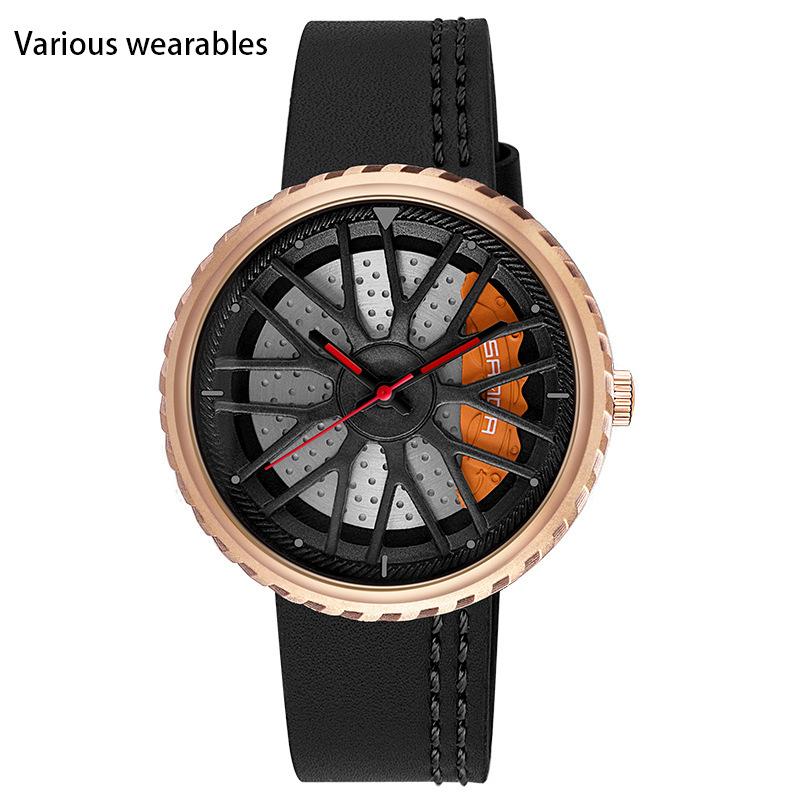 Ceas cu cuarț Ceas cu gol pentru bărbați, simplu, rezistent la apă, în aer liber