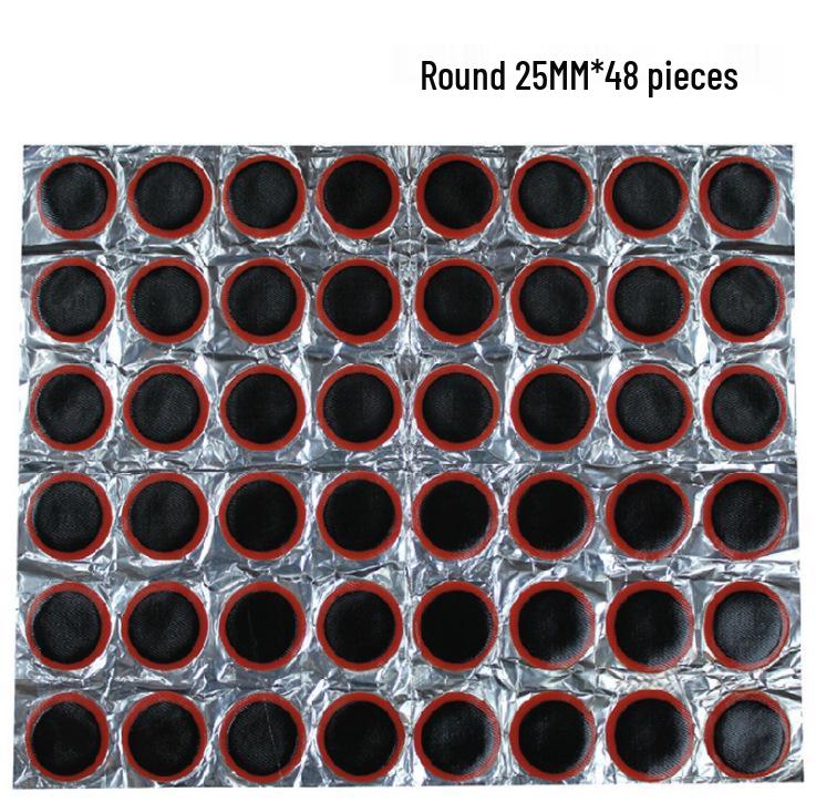 Bicycle Glueless Tire Patches, 48 pcs 25MM Round - Mountain Bike Cycling Accessories