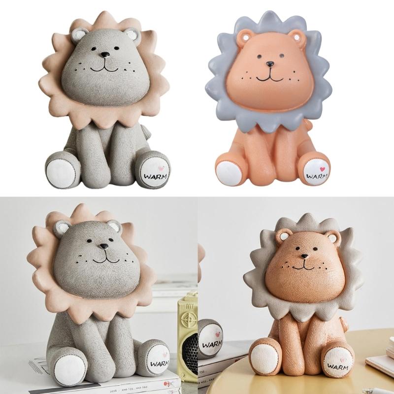 Cartoon Lion Piggy Banks Kid Children Money Box for Living Room Home Decorations