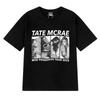 Neu in Tate Mcrae Welttournee 2025 Print T-Shirts Unisex Damen Vintage Oversized Kurzarm-T-Shirt Unisex Schwarz 100% Baumwolle Tops