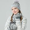 Women Winter Hat Scarf Gloves Set Pom Pom Warm Hat Long Knit Scarf Touchscreen Gloves Set Thick Warm 3 in 1 Set