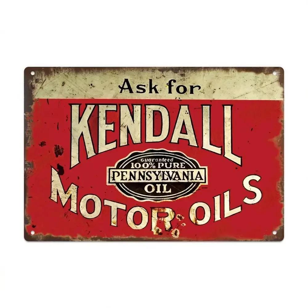 Car Gas Oil Sign Vintage Lubricant Metal Billboard Wall Plate Poster Decor Garage Auto Repair Shop Tin Sign Decorative Plaque