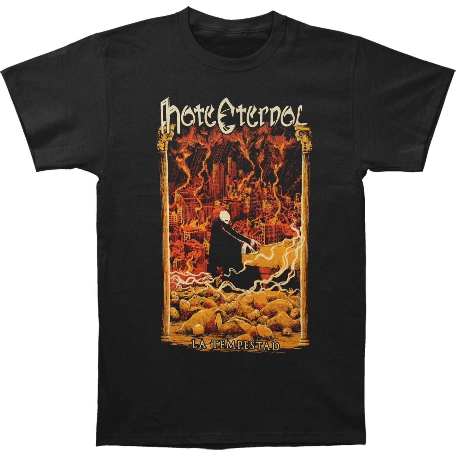 Новая футболка с принтом группы Hate Eternal, черная, хлопок, размеры от S до 4XL, артикул BL915 XL