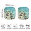 Turtle Pattern Car Sunshade Set: Universal Aluminum Foil Heat Insulation Cover (2-Pack)