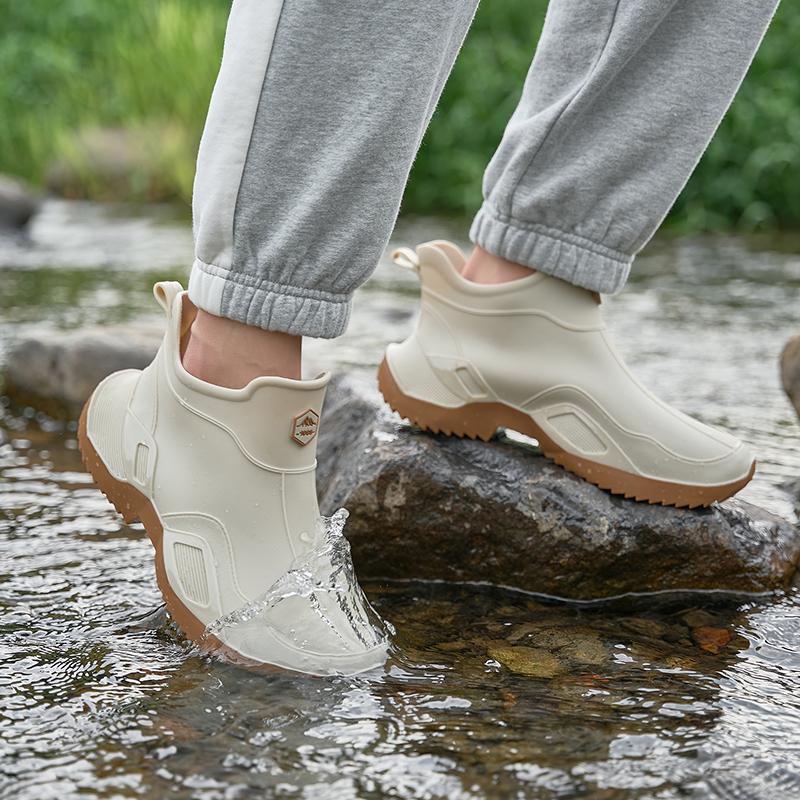 Low-cylinder Rain Shoes For Men And Women: Outdoor Fishing Waterproof Shoes, Stylish Style For Outdoor Wear, Rubber Shoes