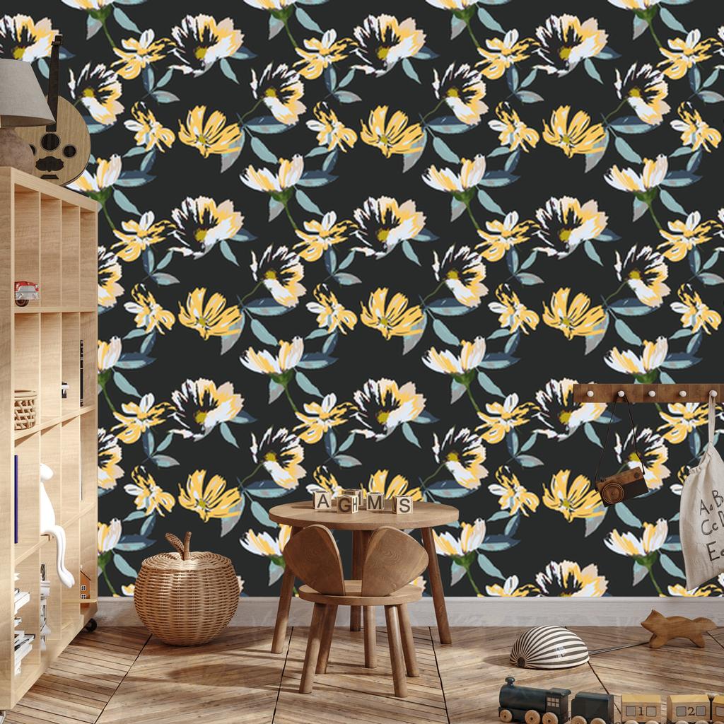 Wallpaper Flowers Pattern for Living Room and Bedroom 50x1000