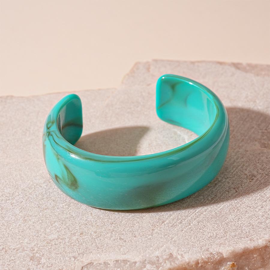 European and American color geometric resin bracelet, summer fresh and versatile bracelet, fashionable personalized simple jewelry