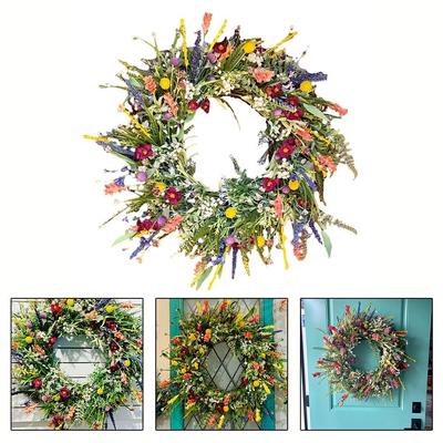 Wildflower Garland Spring Garland Front Door Simulated Dried Flower Garland