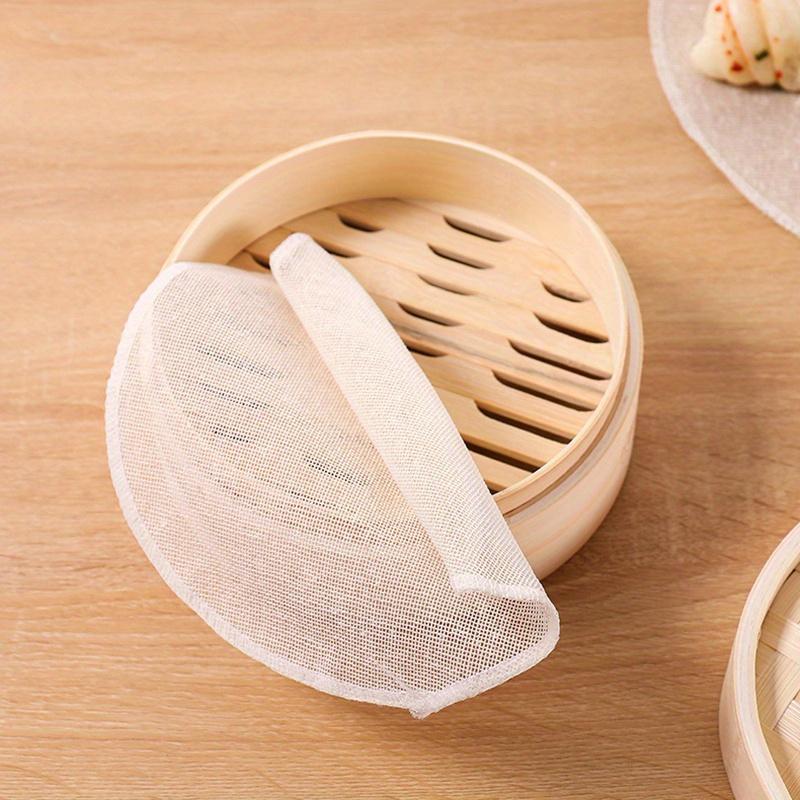5Pcs Non Stick Steamer Mat, Mantou Mat, Cotton Gauze For Food, Kitchen Cage Cloth