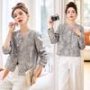 2025 Spring Women's Jacquard Lace Flower Jacket - New Chinese Style