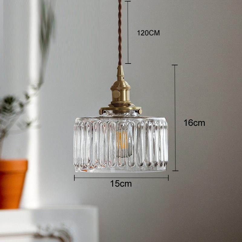 LED Vintage Glass Pendant Light Green Hanging Lamps Living Room Decor Luminaire Hall Bedroom Dining Room Indoor Fixture Lustre