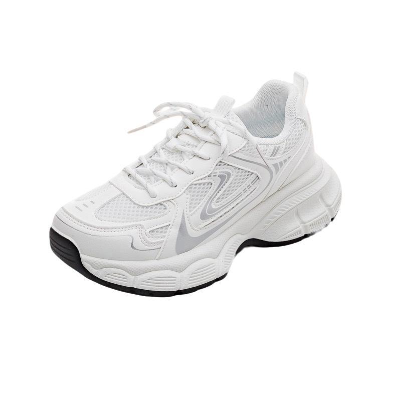 Autumn Fashion Design Sense Sneakers Breathable Versatile ins Lightweight Purple Daddy Shoes Women