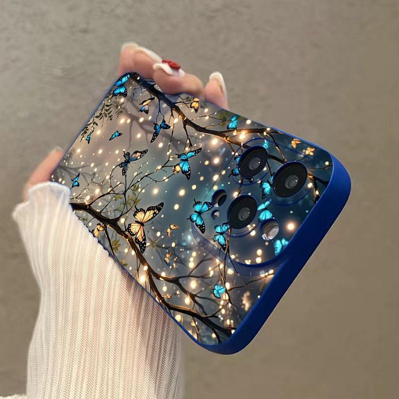 Hülle für iPhone 17 Leuchtet im Dunkeln Schmetterling Design Handyhülle für iPhone 15 14 13 12 11 Pro Max 17 16 15 Pro 16E Abdeckung