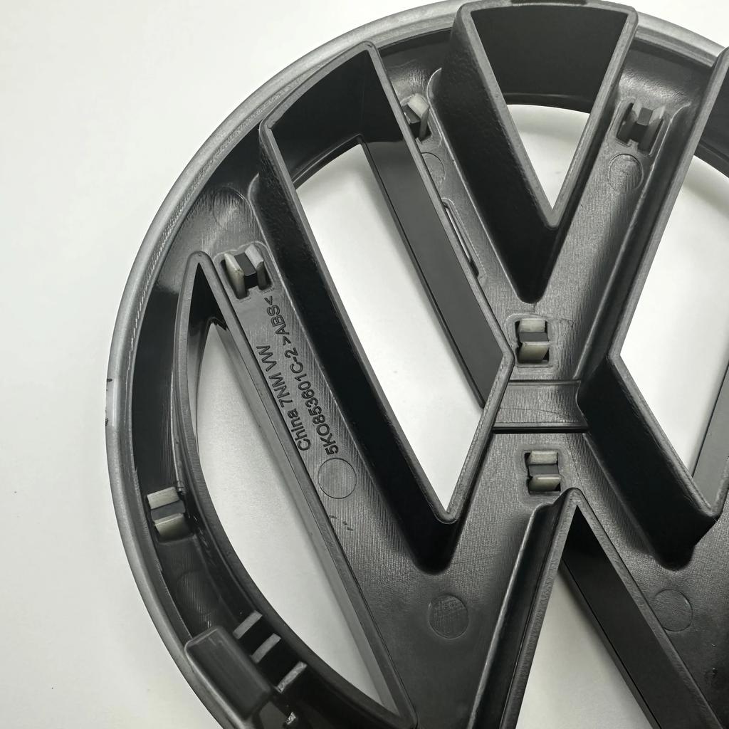 2026 Hot Emblems For VW Volkswagen Jetta MK5 Golf Gloss Black Replacement 135mm Front Grill Emblem Or 110mm Rear Trunk Lid Car B BJKMN1