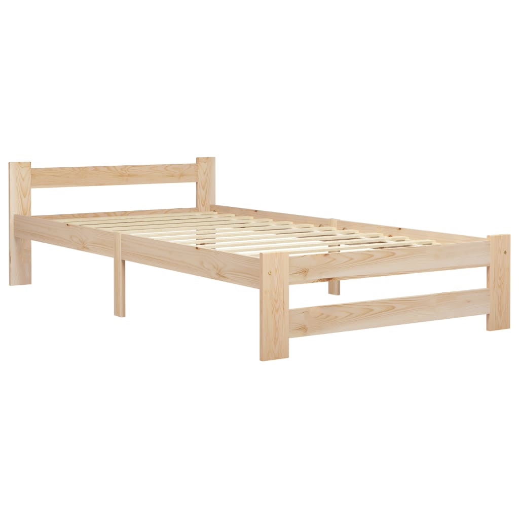Solid Pine Wood Bed Frame 90 X 200 Cm