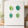 4 Stück 3D Monstera Blatt Kühlschrankmagnet, Dekorative tropische Blätter Kühlschrankmagnet, Halter für Notizen Fotos für Zuhause Küche Büro