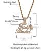 Hip Hop Street TrulyBlessed Letter Full Diamond Pendant Prayer Hand Necklace Factory