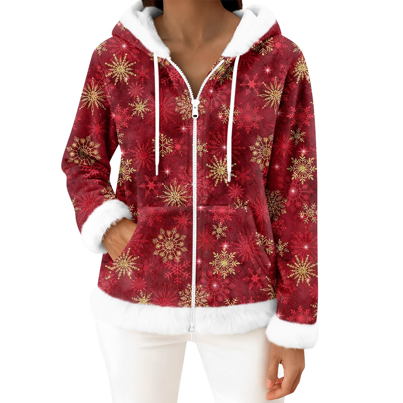 

Women s Casual Fashion Long-Sleeved Zip-Up Fleece Hooded Cardigan XL