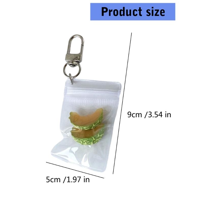 Hamimelon Handmade Keychain For Phone Keys Jewelry Accessory Fruit Pendant Keyring for Men Women Handbag Accessories