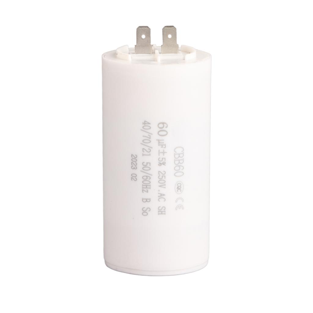 CBB60 Cylinder Shaped Run Capacitor AC 250V 60uF 50 60HZ for Motor Pump