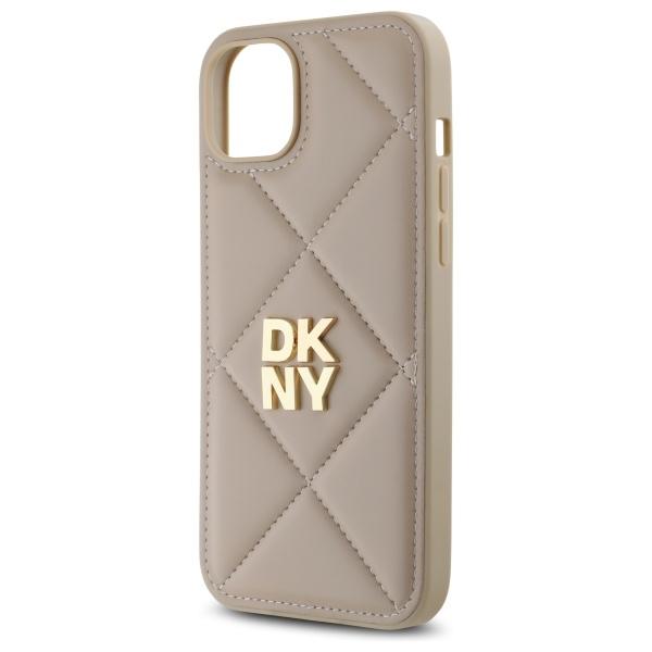 Dkny Dkhcp15Mpqdsle Iphone 15 Plus 6.7  Beżowy/Beige Quilted Stack Logo