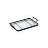 Rectangle Fruit Dessert Tray with Handles Leak-proof Clear Serving Platters  Cosmetics