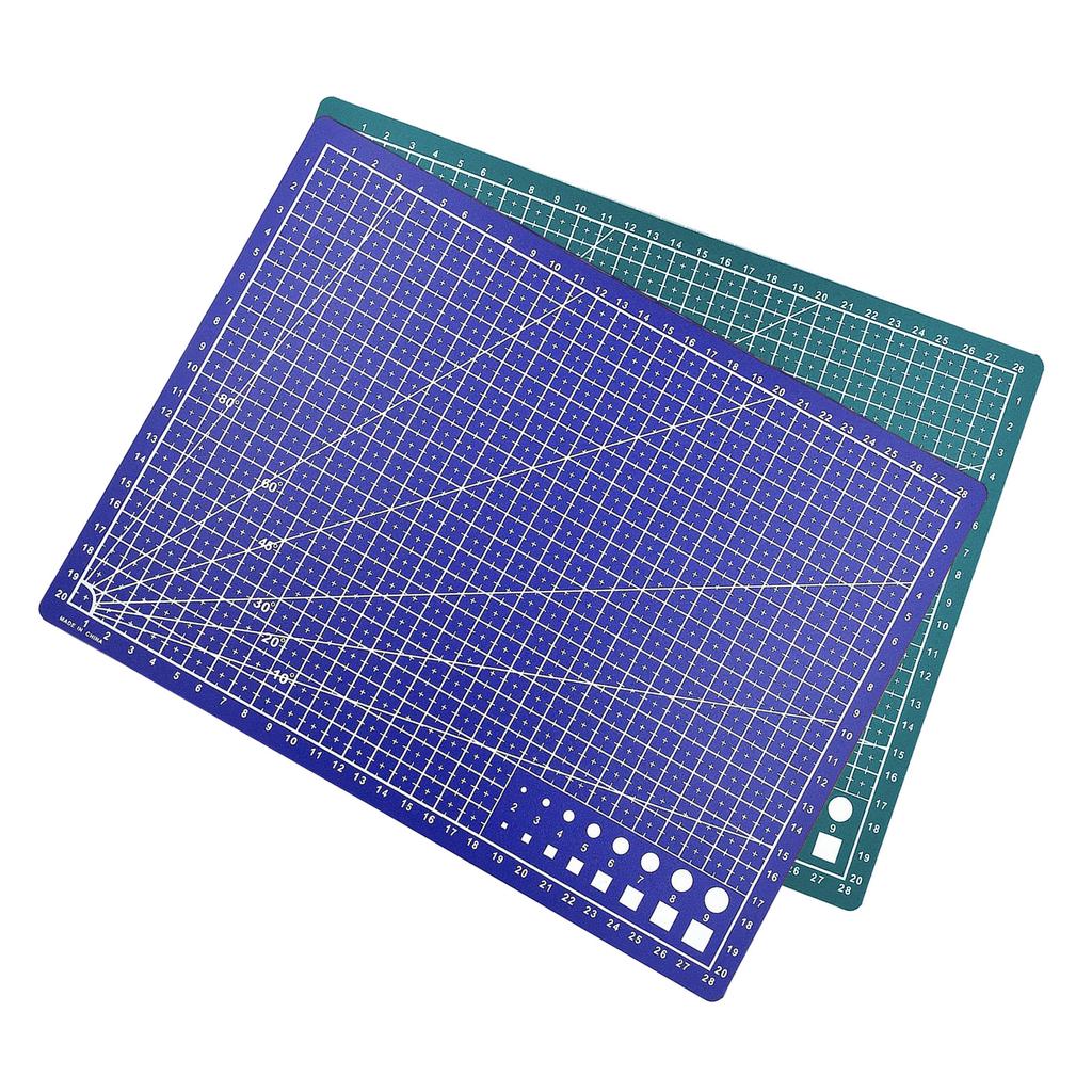 A4 Cutting Mat Single Sided Cutting Board Cut Pad DIY Tool with Clear Grid Lines Angles for Scrapbooking Art and Craft
