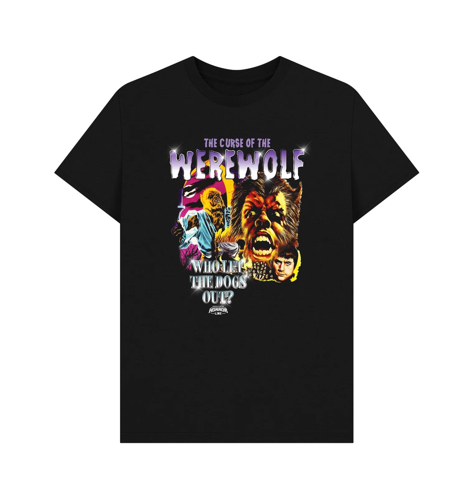 

PREMIUM OFFICIAL Horrorline Horror Line Who Let The Dogs Out Black T-Shirt 2XL