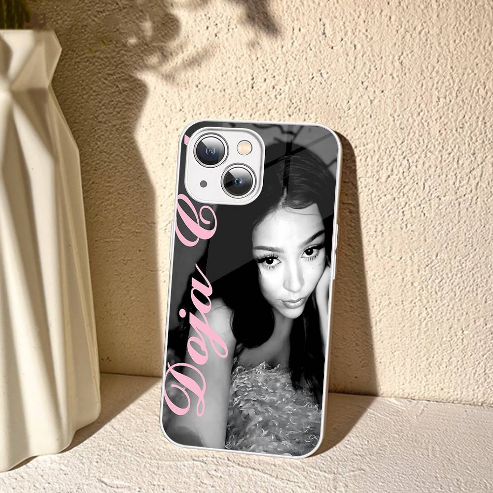 Doja Singer C-Cat For IPhone 14 13 12 Mini 11 Pro XS Max X XR 14 Plus Tempered Glass Cover